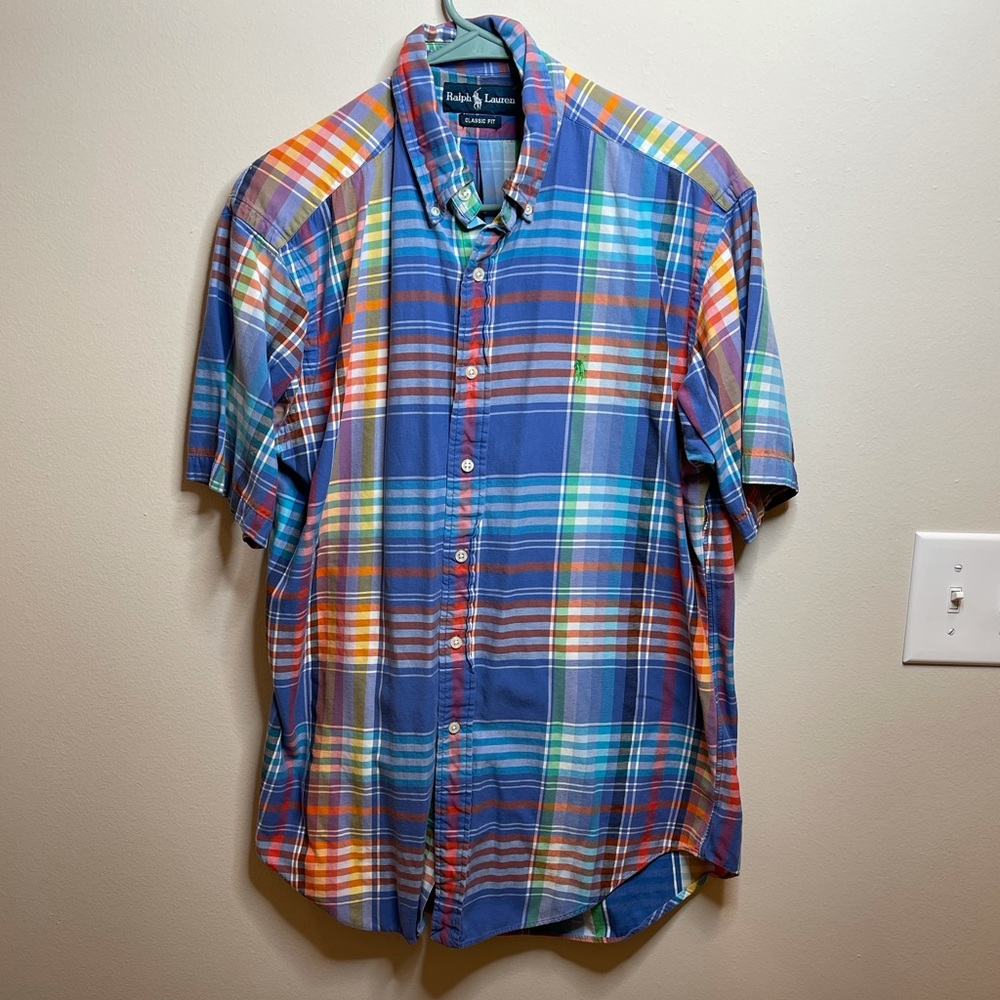 Ralph Lauren Plaid Multicolor Button Down Size M
